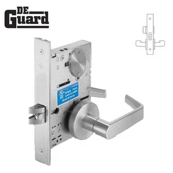 Deguard Extra Heavy Duty Mortise Lock - Privacy - NC -26D DM1022-LR01-NC-626